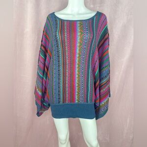 NOVICA Womens Alpaca Blend Cosby Grandpa Sweater Size Small Medium